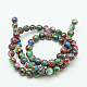 Synthetic Gold Clinquant Stone Beads Strands&nbsp;G-G026-R-6mm-2-2