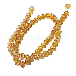 Electroplate Glass Beads Strands&nbsp;GR10MMY-5AB