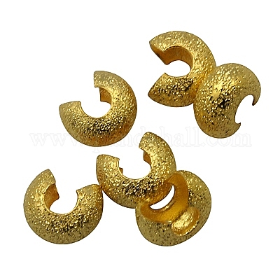 Brass Crimp Beads Covers&nbsp;KK-G017-G-1