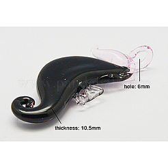 Handmade Inner Flower Lampwork Big Pendants&nbsp;LAMP-A141-M