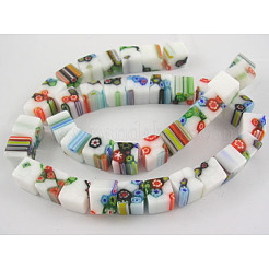 Handmade Millefiori Glass Beads Strands&nbsp;LK144