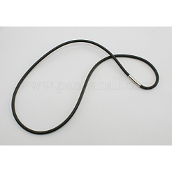 Rubber Cord with Brass Findings&nbsp;NFS164-3