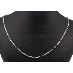 Tarnish Resistant Great Valentines Day Gift 304 Stainless Steel Box Chain Necklaces&nbsp;NJEW-507L-11