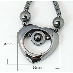 Magnetic Synthetic Hematite Necklaces&nbsp;NJEW-C021-1