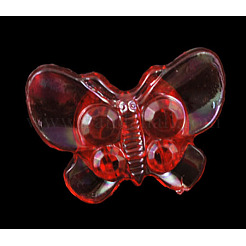 Kawaii Kid's Garment Accessories Transparent AB Color Acrylic Butterfly Sewing Shank Buttons&nbsp;PCA195Y