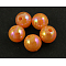 Eco-Friendly Poly Styrene Acrylic Beads, AB Color Plated, Round, Orange, 12mm, Hole: 2mm, about 550pcs/500g