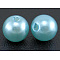Imitation Pearl Acrylic Beads, Dyed, Round, Cyan, 10x9.5mm, Hole: 2.5mm, about 1070pcs/pound