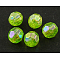 Eco-Friendly Transparent Acrylic Beads, Faceted, Round, AB Color, Lawn Green, 6mm, Hole: 1mm, about 5000pcs/500g