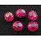 Eco-Friendly Transparent Acrylic Beads, Faceted, Round, AB Color, Fuchsia, 6mm, Hole: 1mm, about 5000pcs/500g