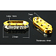 Brass with Grade A Rhinestone Bridge Spacers&nbsp;RB-H236-G-1