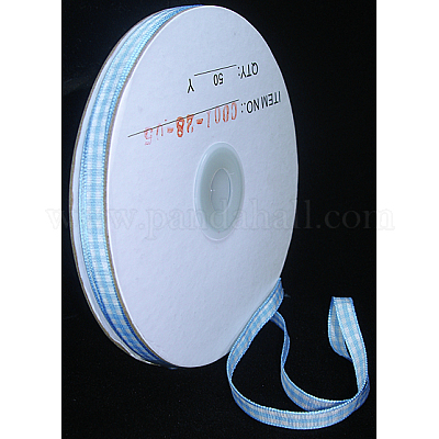 Double Face Gingham Ribbon Satin Ribbon&nbsp;RC10mmC03-1