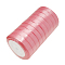 Breast Cancer Pink Awareness Ribbon Making Materials Single Face Satin Ribbon, Polyester Ribbon, Pink, about 1/2 inch(12mm) wide, 25yards/roll(22.86m/roll), 250yards/group(228.6m/group), 10rolls/group
