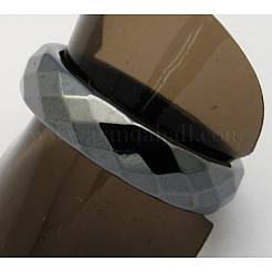 Non-Magnetic Synthetic Hematite Wide Band Rings&nbsp;RJEW-A026-2
