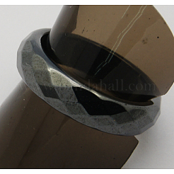 Non-Magnetic Synthetic Hematite Wide Band Rings&nbsp;RJEW-A026-3