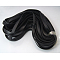 Synthetic Rubber Cord, No Hole, Flat, Black, 10x2mm, about 54.68~57.96 yards(50~53m)/2000g