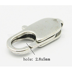 Tarnish Resistant 304 Stainless Steel Lobster Claw Clasps&nbsp;STAS-Q046-3