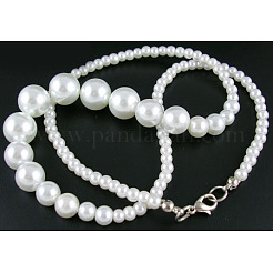 21 inch(53.3cm) Glass Pearl Necklace&nbsp;TBS014