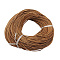 Leather Beading Cord, Cowhide Leather, DIY Necklace Making Material, Peru, 3mm, about 109.36 yards(100m)/bundle