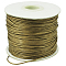 Waxed Polyester Cord, Bead Cord, Dark Khaki, 1.5mm, about 169.51~174.98 Yards(155~160m)/Roll