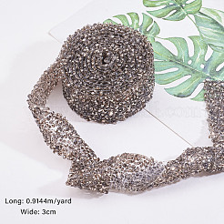 Glitter Resin Hotfix Rhinestone(Hot Melt Adhesive On The Back)&nbsp;OCOR-WH0052-01E