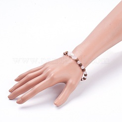 Natural Rose Quartz Stretch Bracelets&nbsp;BJEW-JB03747-04