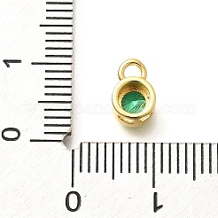 Brass Micro Pave Cubic Zirconia Connector Charms&nbsp;KK-G519-11G