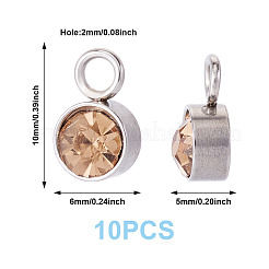 10Pcs Glass Rhinestone Charms&nbsp;STAS-TA0003-26C