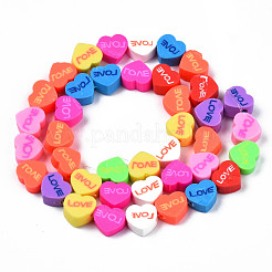 Handmade Polymer Clay Bead Strands&nbsp;CLAY-N006-72