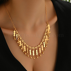 Iron Elegant Long Round Beaded Tassel Bib Necklaces for Women Party and Special Occasions&nbsp;WL5134