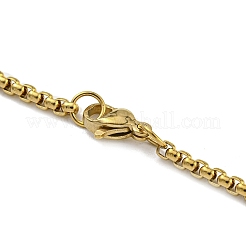 PVD Vacuum Plating 201 Stainless Steel Pendant Necklaces for Man&nbsp;NJEW-Q336-03D-G