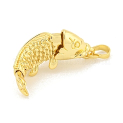 Rack Plating Fish Brass Pendants&nbsp;KK-K341-67G