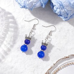 3 Pairs Baking Paint Imitation Jade Glass Dangle Earrings&nbsp;EJEW-JE06619
