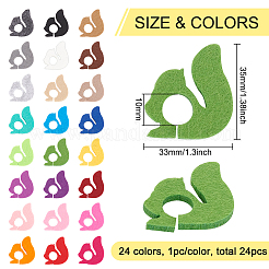 24Pcs 24 Colors Felt Wine Glass Charms&nbsp;AJEW-BC0004-19
