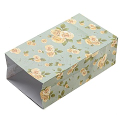 Flowers Floral Paper Gift Bag&nbsp;CARB-WH0001-02C