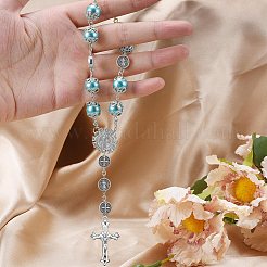 60Pcs Tibetan Style Alloy Flat Round Beads&nbsp;TIBEB-SC0001-58