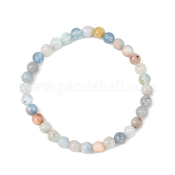 6MM Natural Aquamarine Round Beaded Stretch Bracelets&nbsp;BJEW-JB14423