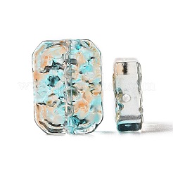 Transparent Spray Painted Glass Beads&nbsp;X-GLAA-I050-08I