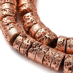 Electroplated Natural Lava Rock Beads Strands&nbsp;G-I360-A01-03