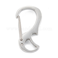 Non-Tarnish 304 Stainless Steel Push Gate Snap Keychain Clasp Findings&nbsp;STAS-C024-20P