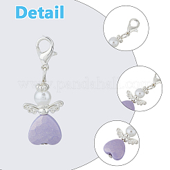 84Pcs 6 Colors Opaque Resin Pendant Decorations&nbsp;HJEW-AB00749