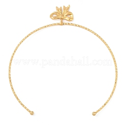 304 Stainless Steel Bowknot Pendant Open Choker Necklaces for Women&nbsp;NJEW-Z046-06G-01