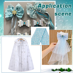 Snowflake Pattern Nylon Mesh Fabric&nbsp;DIY-WH0581-11B