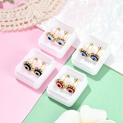 Evil Eye Glass Ear Fake Plugs&nbsp;EJEW-H105-27G