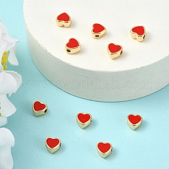 10Pcs Brass Enamel Beads&nbsp;KK-YW0004-20