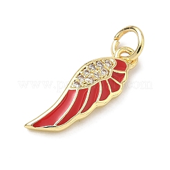 Brass Micro Pave Cubic Zirconia Pendants&nbsp;KK-H255-04G-03