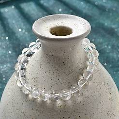 Natural Quartz Crystal Beaded Stretch Bracelets&nbsp;BJEW-Q692-46-8mm
