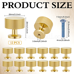 Round Aluminum Alloy Cabinet Knob with Mounting Screw&nbsp;FIND-WH0051-260G