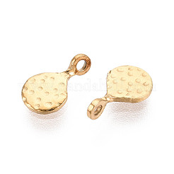 304 Stainless Steel Teardrop Charms&nbsp;STAS-T072-40G