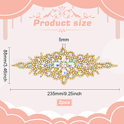 Rhombus Iron on Rhinestone Appliques&nbsp;DIY-WH0304-975B