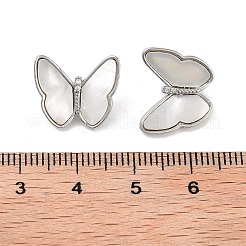 Brass Micro Pave Cubic Zirconia Shank Buttons&nbsp;KK-B102-20P